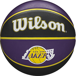 Мяч баск. WILSON NBA Team Tribute La Lakers, WTB1300XBLAL, р.7, резина, бут. кам, фиолет-черн